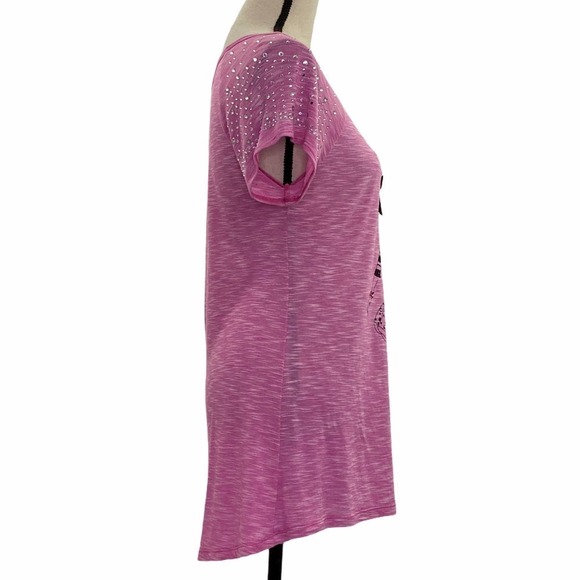 STYLE & Co Pink Paris Graphic Tunic Top Size Small - Picture 5 of 11